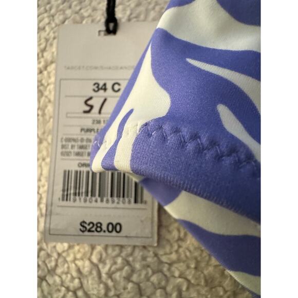 NWT Purple & White Keyhole zebra print bralette by Shade & Shore. - Picture 7 of 8